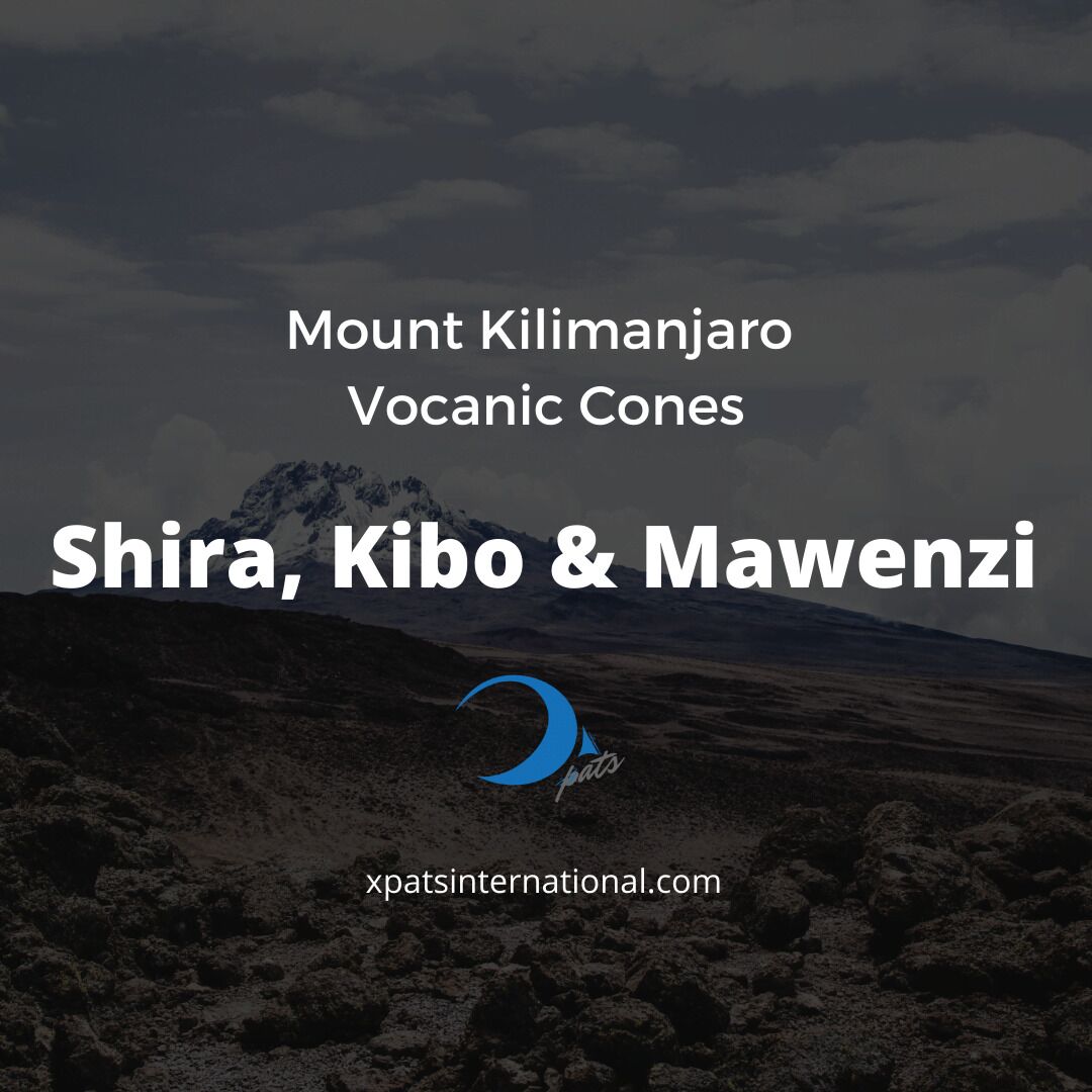 Mount Kilimanjaro Volcanic Cones Shira, Kibo And Mawenzi Peaks Background (2)
